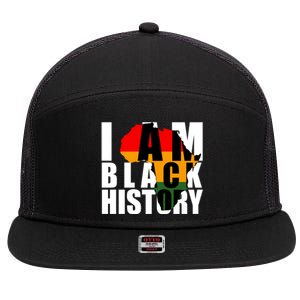 I Am Black History Month Pride 7 Panel Mesh Trucker Snapback Hat