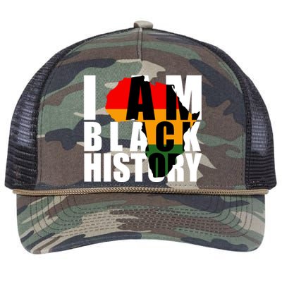 I Am Black History Month Pride Retro Rope Trucker Hat Cap