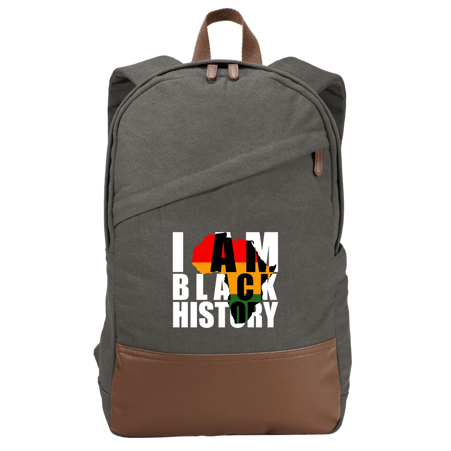 I Am Black History Month Pride Cotton Canvas Backpack