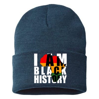 I Am Black History Month Pride Sustainable Knit Beanie