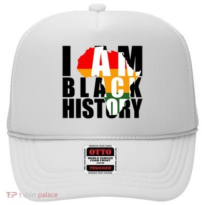 I Am Black History Month Pride High Crown Mesh Back Trucker Hat