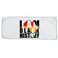 I Am Black History Month Pride Large Microfiber Waffle Golf Towel