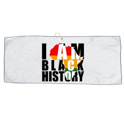 I Am Black History Month Pride Large Microfiber Waffle Golf Towel