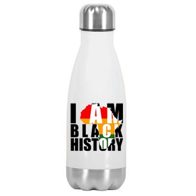 I Am Black History Month Pride Stainless Steel Insulated Water Bottle