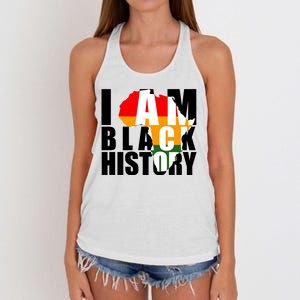 I Am Black History Month Pride Women's Knotted Racerback Tank