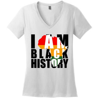 I Am Black History Month Pride Women's V-Neck T-Shirt