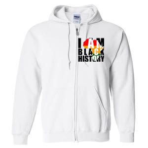 I Am Black History Month Pride Full Zip Hoodie