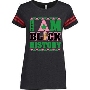 I Am Black History Womens AKA African Sorority Enza Ladies Jersey Football T-Shirt