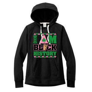 I Am Black History Womens AKA African Sorority Women's Fleece Hoodie