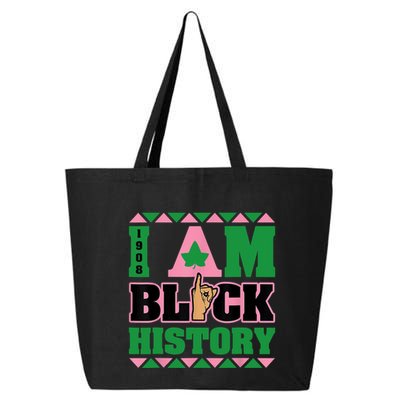 I Am Black History Womens AKA African Sorority 25L Jumbo Tote