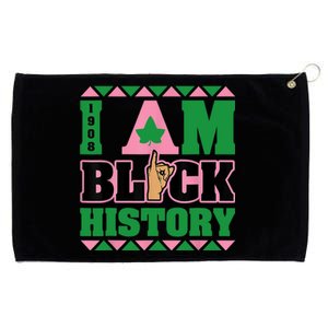 I Am Black History Womens AKA African Sorority Grommeted Golf Towel