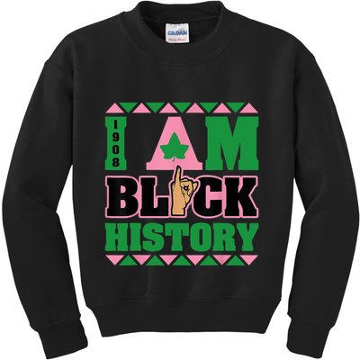 I Am Black History Womens AKA African Sorority Kids Sweatshirt