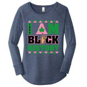 I Am Black History Womens AKA African Sorority Women's Perfect Tri Tunic Long Sleeve Shirt