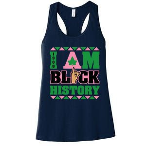 I Am Black History Womens AKA African Sorority Women's Racerback Tank