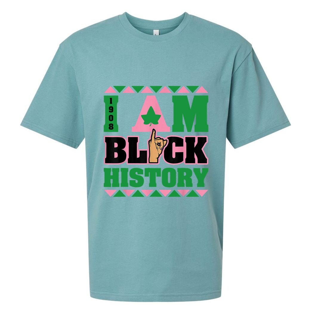 I Am Black History Womens AKA African Sorority Sueded Cloud Jersey T-Shirt