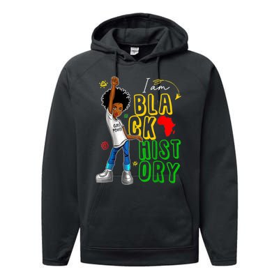 I Am Black History Month For Afro American Performance Fleece Hoodie