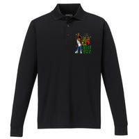 I Am Black History Month For Afro American Performance Long Sleeve Polo