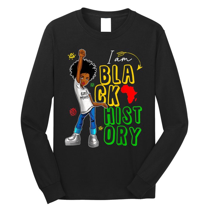 I Am Black History Month For Afro American Long Sleeve Shirt