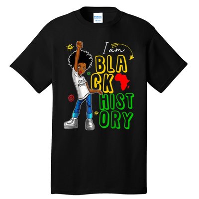 I Am Black History Month For Afro American Tall T-Shirt