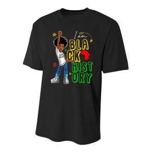 I Am Black History Month For Afro American Youth Performance Sprint T-Shirt