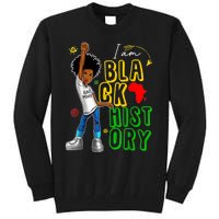 I Am Black History Month For Afro American Tall Sweatshirt