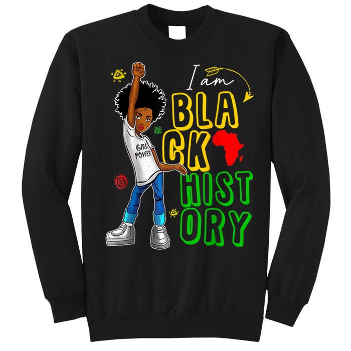 I Am Black History Month For Afro American Tall Sweatshirt