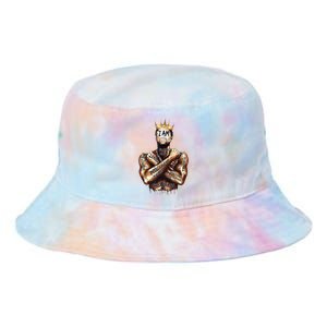 I Am Black Man King Powerful Dad Afro Melanin Black History Tie Dye Newport Bucket Hat