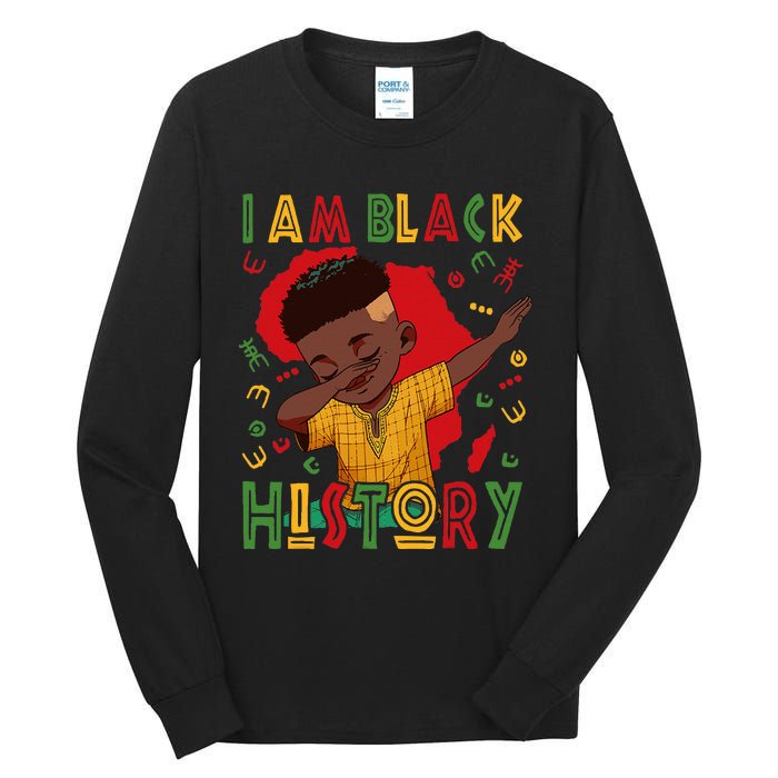 I Am Black History Boy Black History Month Tall Long Sleeve T-Shirt