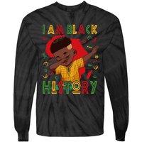 I Am Black History Boy Black History Month Tie-Dye Long Sleeve Shirt