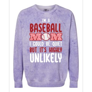 IM A Baseball Mom Player Funny Baseball Mama Mothers Day Gift Colorblast Crewneck Sweatshirt