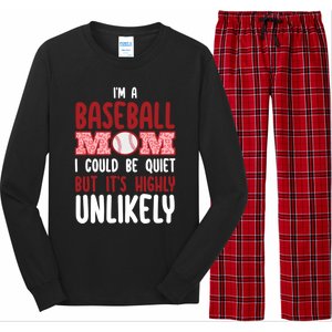 IM A Baseball Mom Player Funny Baseball Mama Mothers Day Gift Long Sleeve Pajama Set