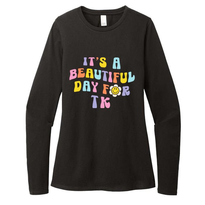 It’s a Beautiful Day for TK Learning Retro Teacher Students Womens CVC Long Sleeve Shirt