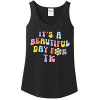 It’s a Beautiful Day for TK Learning Retro Teacher Students Ladies Essential Tank