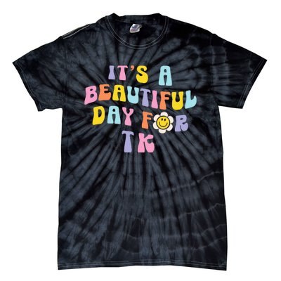 It’s a Beautiful Day for TK Learning Retro Teacher Students Tie-Dye T-Shirt