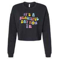 It’s a Beautiful Day for TK Learning Retro Teacher Students Cropped Pullover Crew