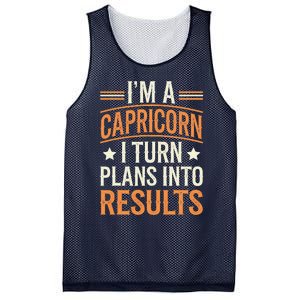 IM A Capricorn I Turn Plans Into Results Mesh Reversible Basketball Jersey Tank