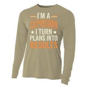 IM A Capricorn I Turn Plans Into Results Cooling Performance Long Sleeve Crew