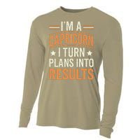 IM A Capricorn I Turn Plans Into Results Cooling Performance Long Sleeve Crew