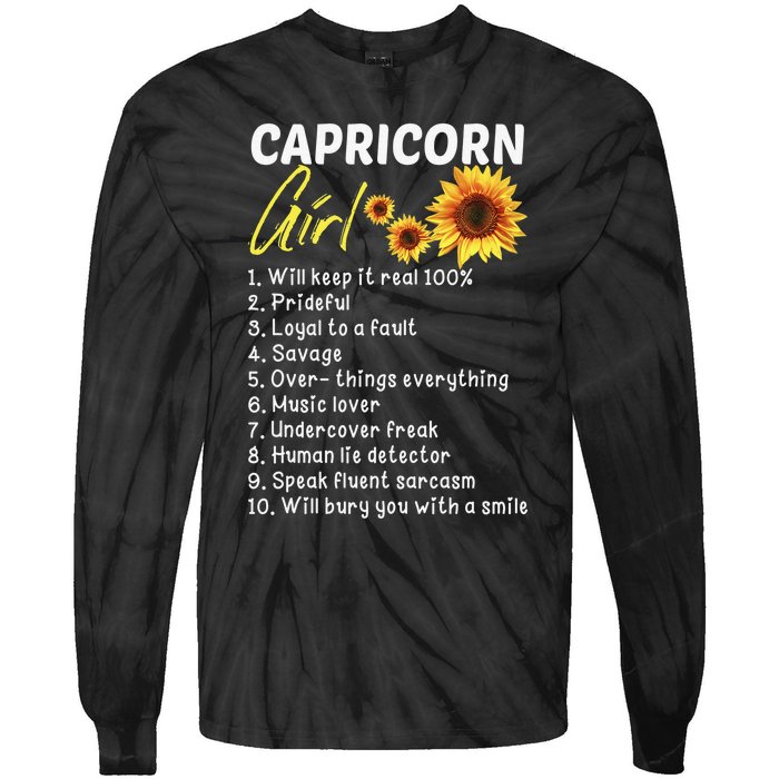 I'm a Capricorn  Funny Birthday Gift Tie-Dye Long Sleeve Shirt