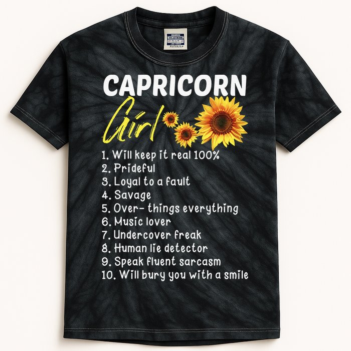 I'm a Capricorn  Funny Birthday Gift Kids Tie-Dye T-Shirt