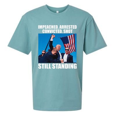 Impeached Arrested Convicted Shot Still Standing Sueded Cloud Jersey T-Shirt