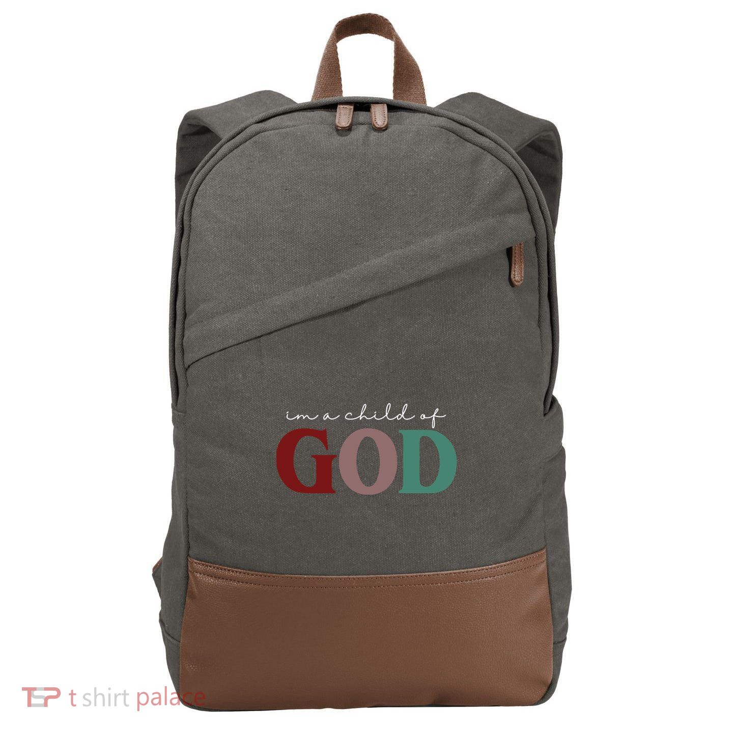 I'm A Child Of God Cotton Canvas Backpack
