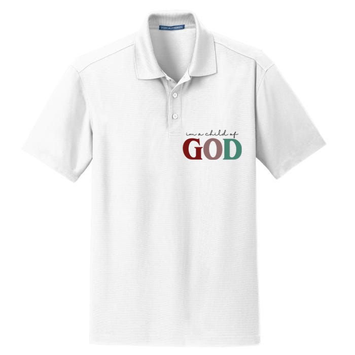 I'm A Child Of God Dry Zone Grid Polo