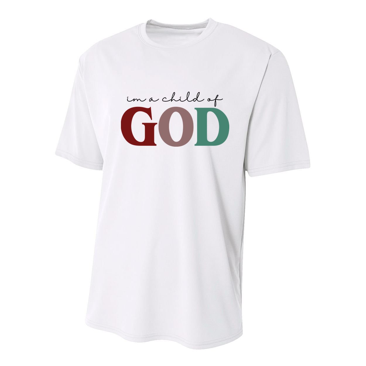 I'm A Child Of God Youth Performance Sprint T-Shirt