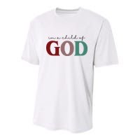 I'm A Child Of God Youth Performance Sprint T-Shirt