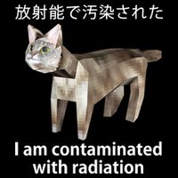 I Am Contaminated With Radiation Japanese Cat Stripe Pom Pom Beanie