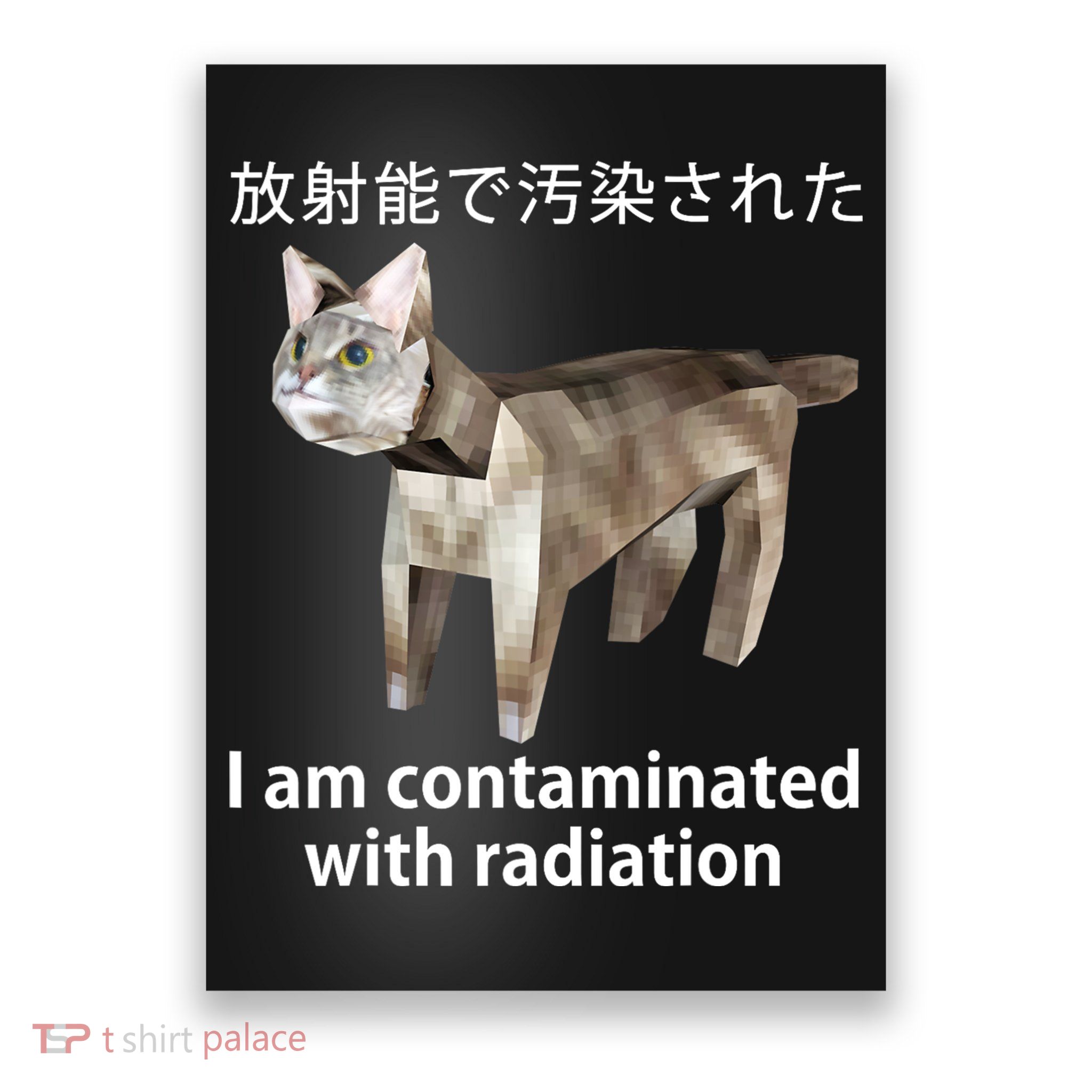 I Am Contaminated With Radiation Japanese Cat Poster