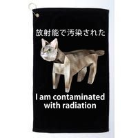 I Am Contaminated With Radiation Japanese Cat Golf Towel