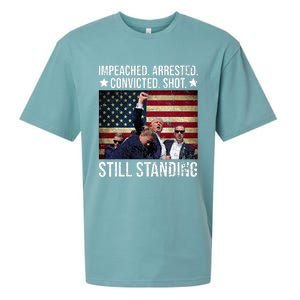 Impeached Arrested Convicted Shot Still Standing Sueded Cloud Jersey T-Shirt