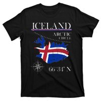 Iceland Arctic Circle Polar North Island Icelandic Flag T-Shirt